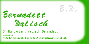 bernadett walisch business card